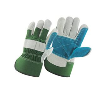 Китай Корова расколотая кожаная арматура ладонь рабочие перчатки, защитные перчатки производитель, защитные перчатки поставщик