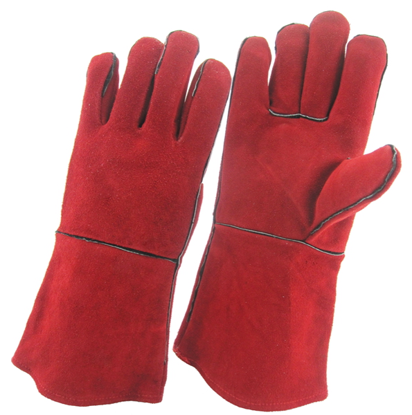 Китай Перчатки сварочных перчаток коров разделить фабрику, завод перчаток сварщика кожи кожаных сварщиков, кожаные перчатки сварщика