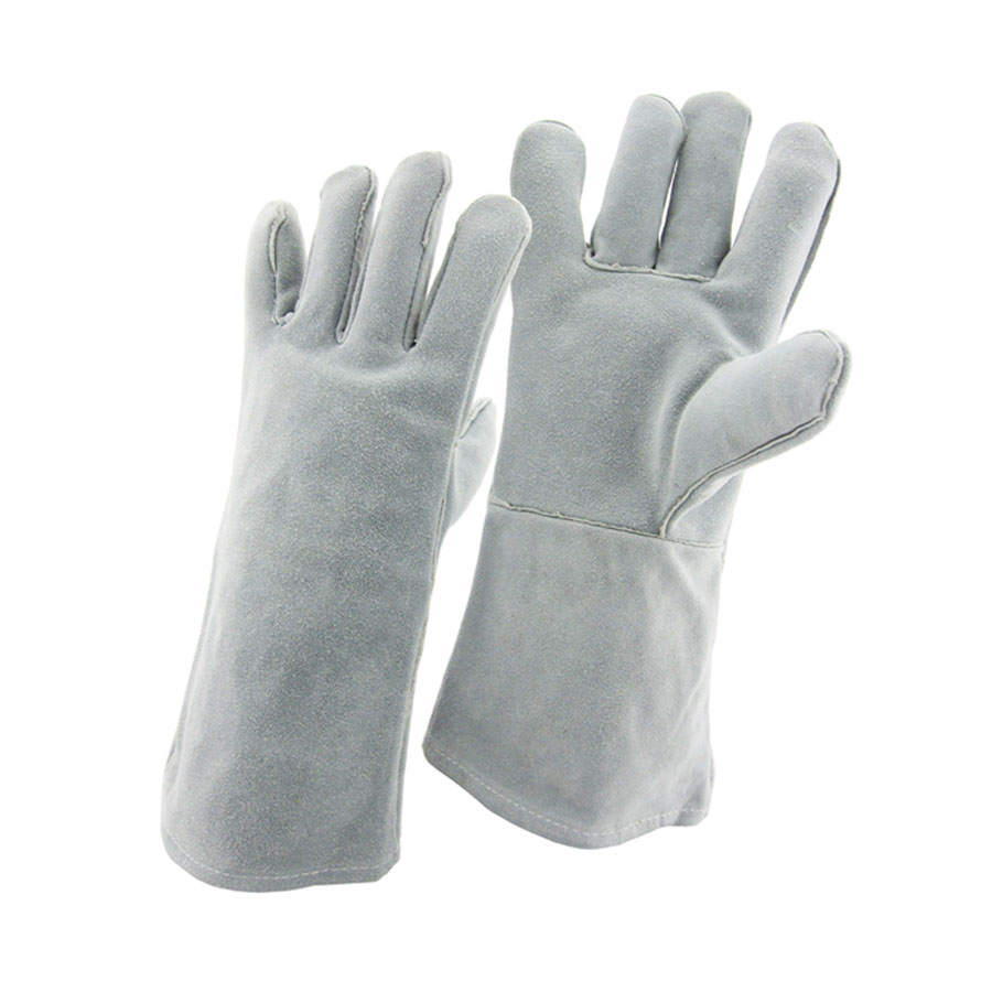 Китай Кожаные перчатки сварочной кожи Производитель, жара огнестойкая фабрика перчатки, Mitts для духовки, гриля, камин, печь, плита / держатель для горшка / сварщик TIG / MIG / BBQ / для погружения на животных,