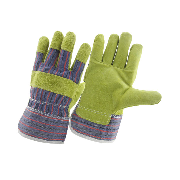 Китай Корова расколотая кожаная фабрика перчатки Palm Palm завод, натуральная кожаная кожаная перчатка поставщик, безопасный производитель перчаток