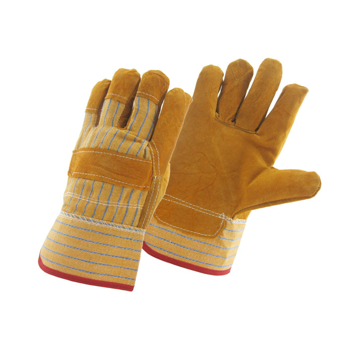 Китай Завод перчатки работы коровьего коровя корова фабрика работы, натуральная кожаная кожаная перчатка поставщик, производитель безопасности перчатки