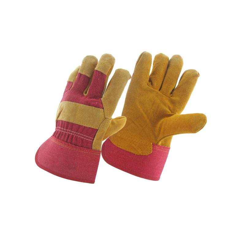 Китай Корот коричневого цвета корова расколотая кожаная работа завод перчатки, натуральная кожаная трудовая перчатка поставщик, производитель перчатки безопасности