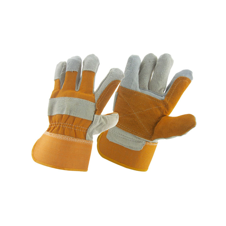 Китай Серая корова сплит кожаная кожаная ладонь рабочая перчатка, натуральная кожаная кожаная перчатка поставщик, производитель безопасности перчатки