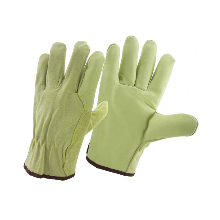 Китай Желтая свинья расколотая кожаные перчатки приводных перчаток, свинья разделить кожаные перчатки вождения фабрики, перчатки водителя свиней кожи поставщик