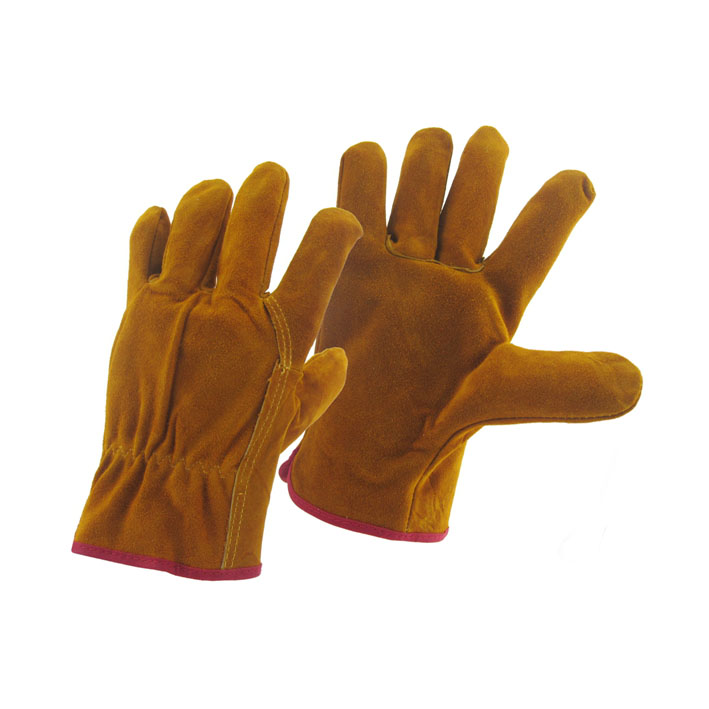 Китай Перчатки перчаток коровья коровы коричневого цвета расколотые фабрики, перчатки водительские перчатки корова расколотая, перчатки водителя коровы кожи поставщик