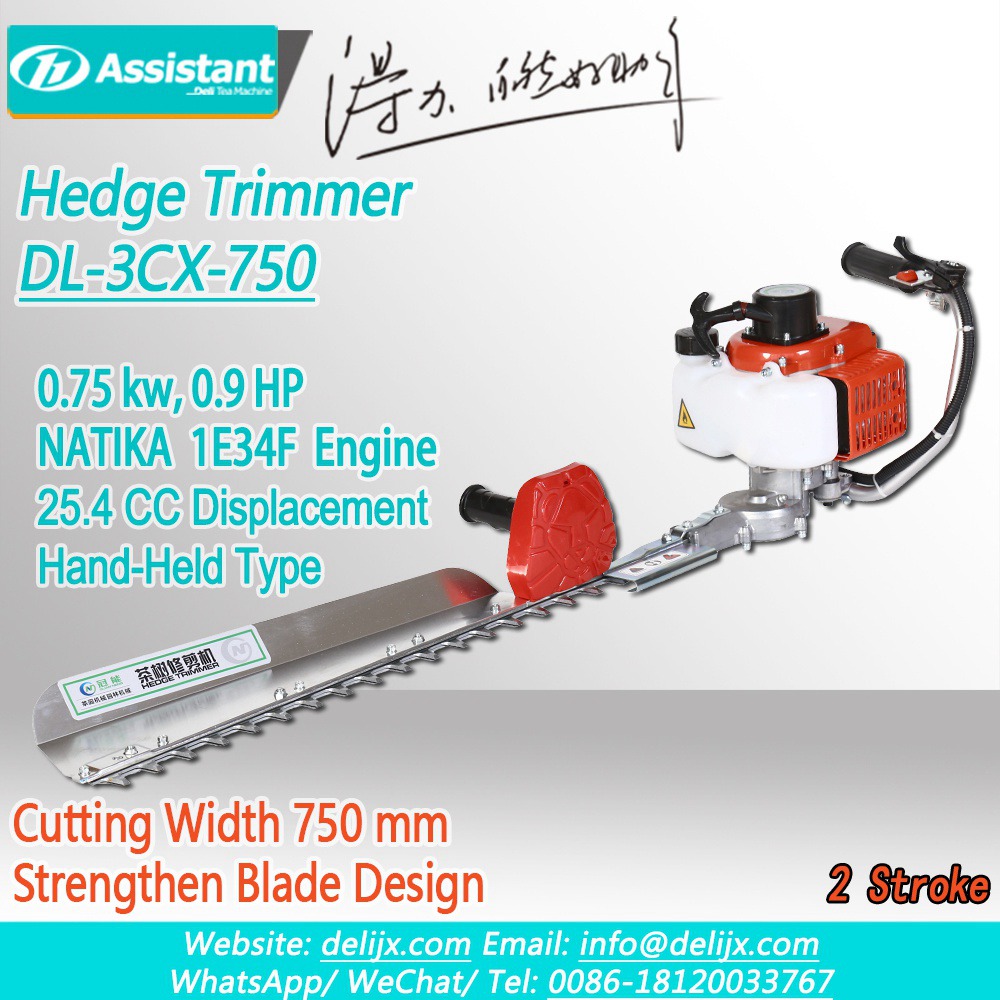 750mm Pemotongan Lebar Teh Teh Teh Teh Hedge Hedge Trimmer Machine DL-3CX-750A