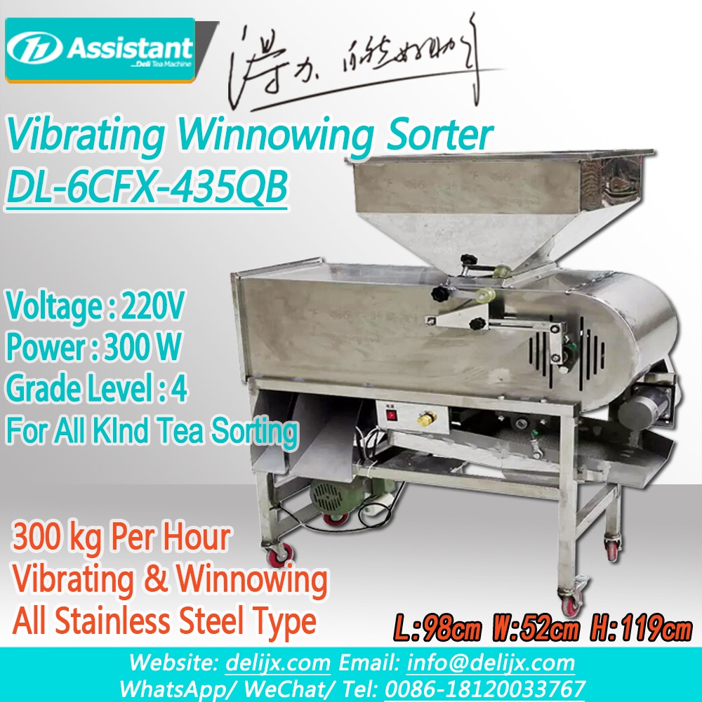 Mesin Penyaring Penyortir Teh Winnower Tipe Kecil DL-6CFX-435QB