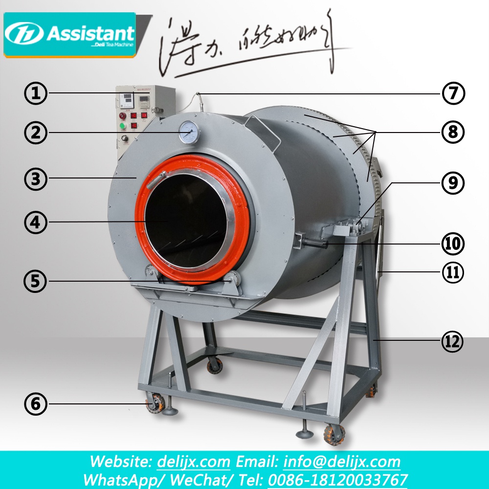 Pemanas Listrik Diameter 70cm Tipe Tengah Mesin Panning Teh Hijau DL-6CST-D70