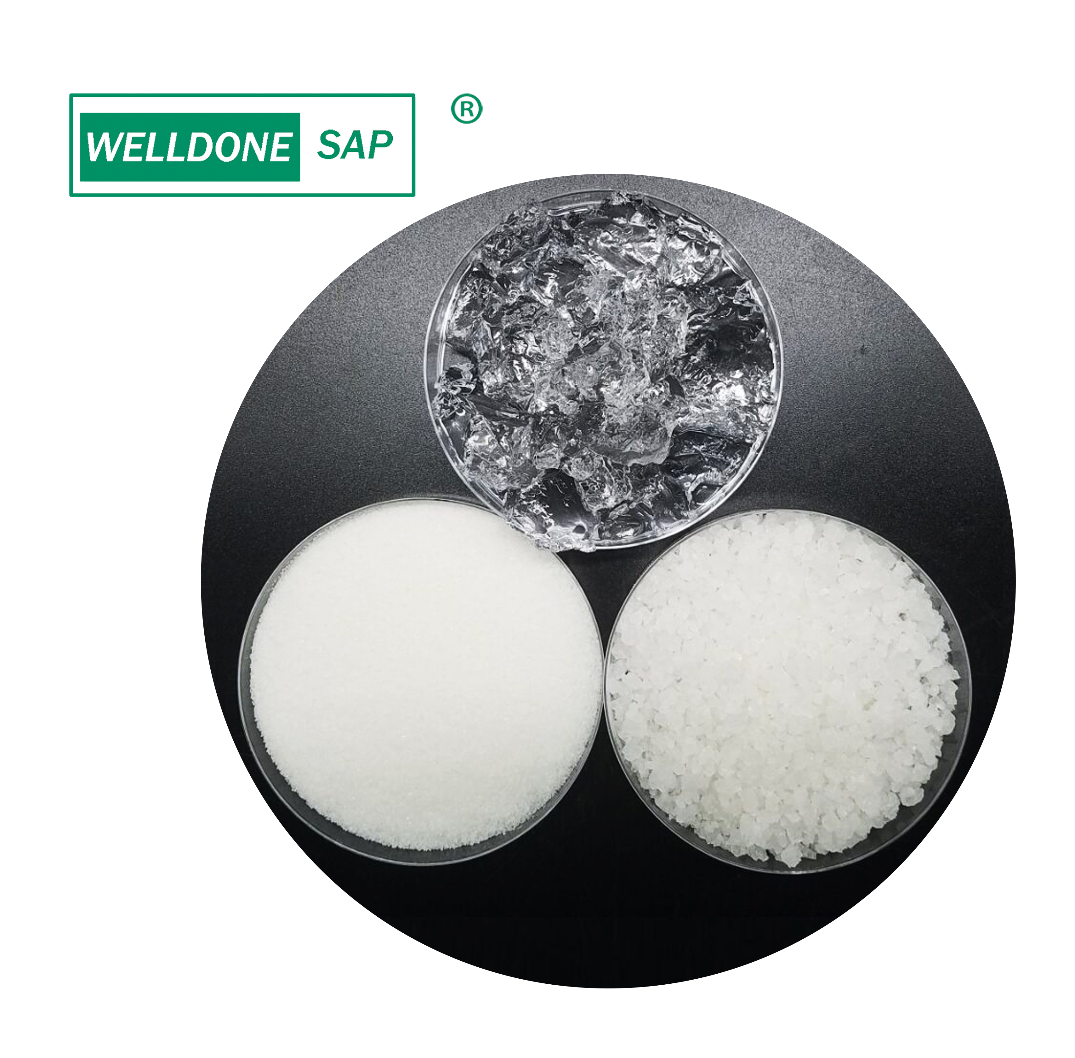 Polacrilato di potassio per terreni e substrati