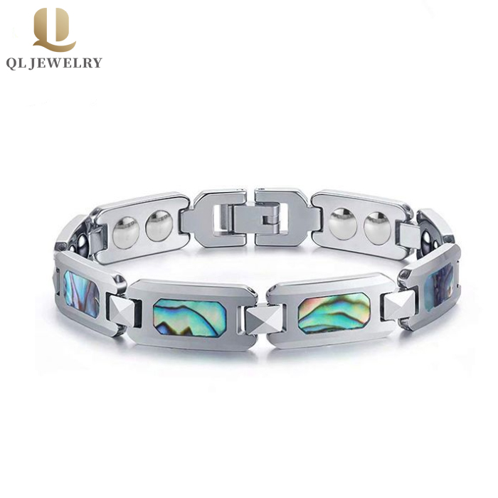 Горячие продажи Мужчины вольфрамовый браслет из карбида вольфрама магнитный браслет Inlay Abalone Shell China Производитель