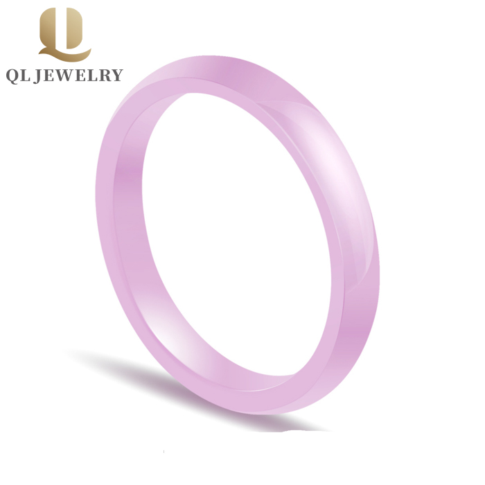 Bague en céramique blanche en gros délicate