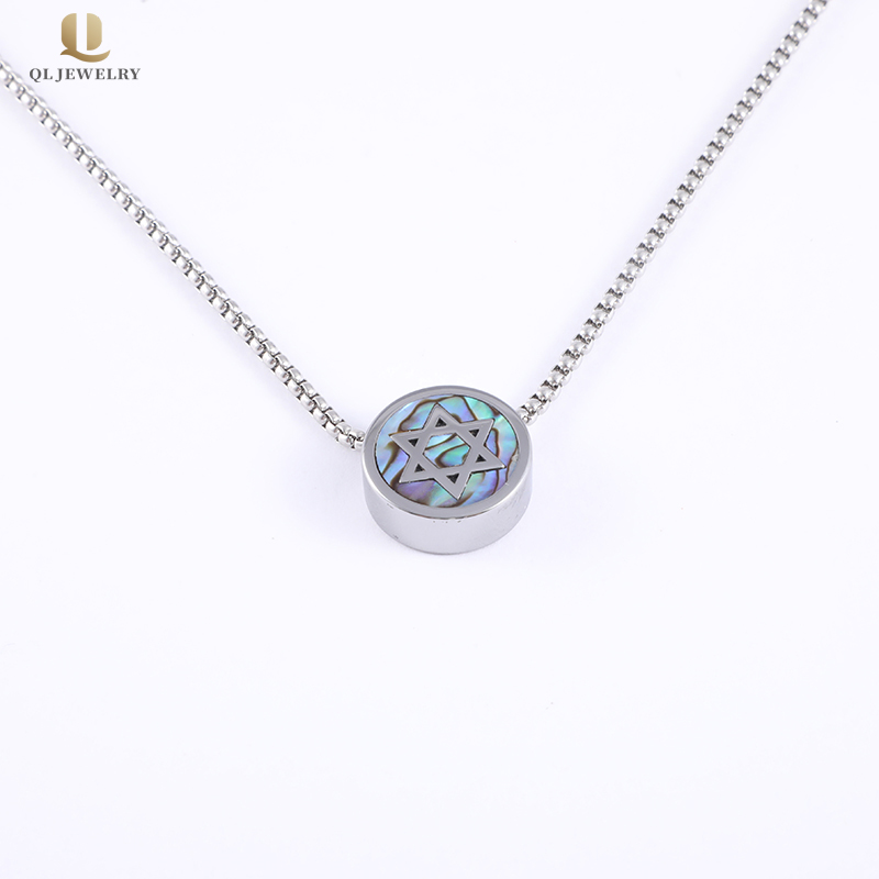 Wholesale estrella de David para hombre colgante de tungsteno collar de carburo de tungsteno colgante con cáscara