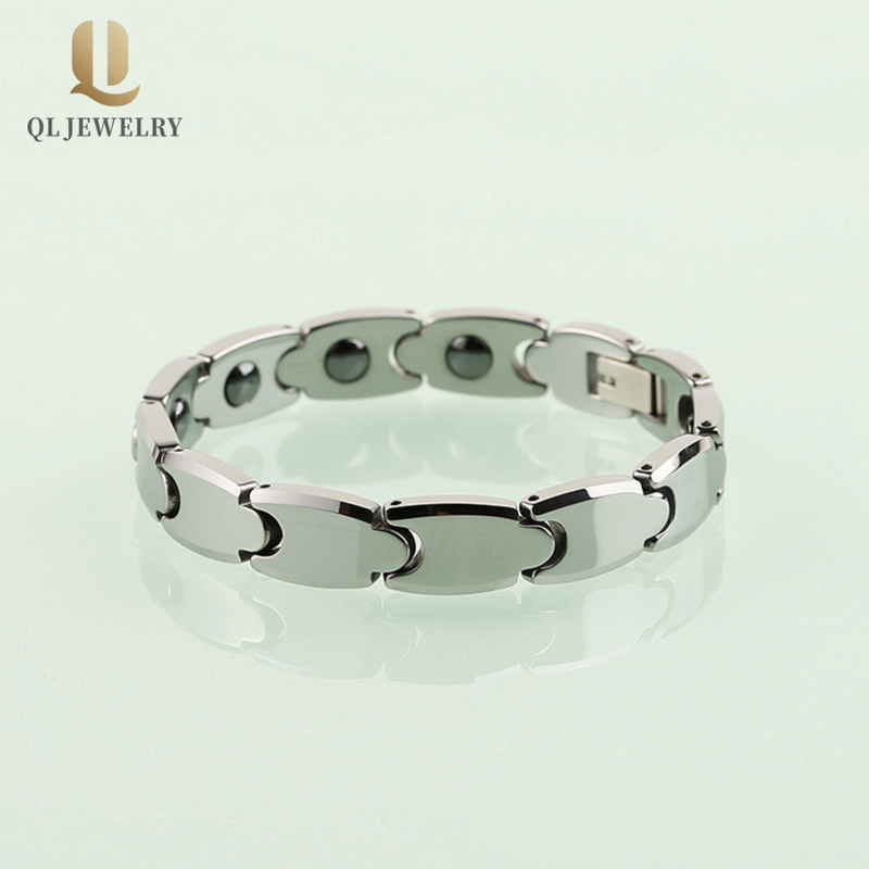 Günstiger Preis Wolframkarbid Link Armband mit Magneten Inlay China Lieferant