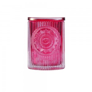 Oval candle jar