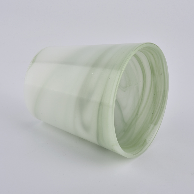 Luxury stone effect 200ml cylinder glass candle holder for home decorative