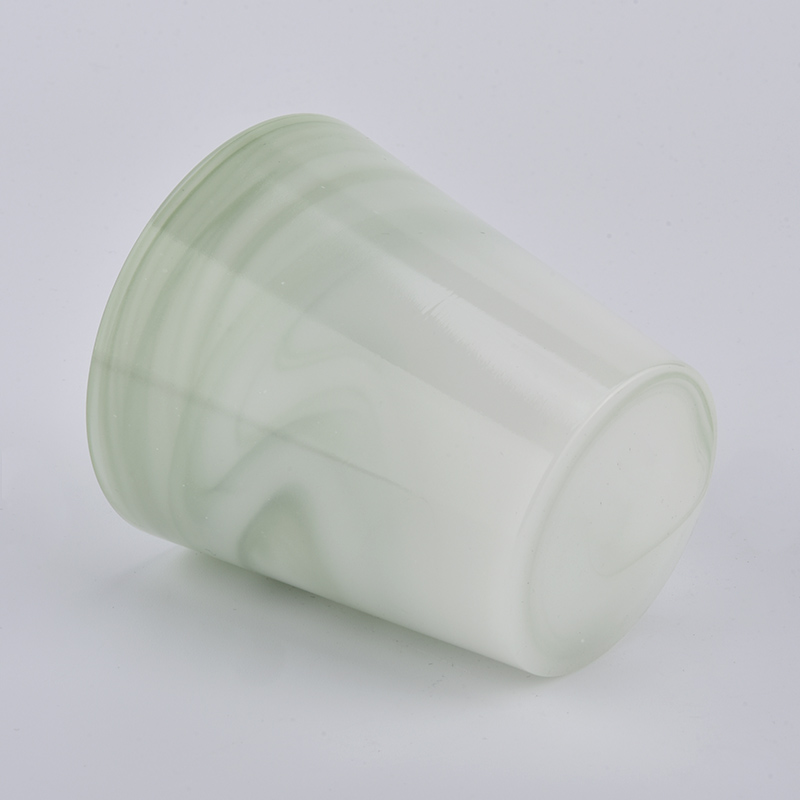Luxury stone effect 200ml cylinder glass candle holder for home decorative