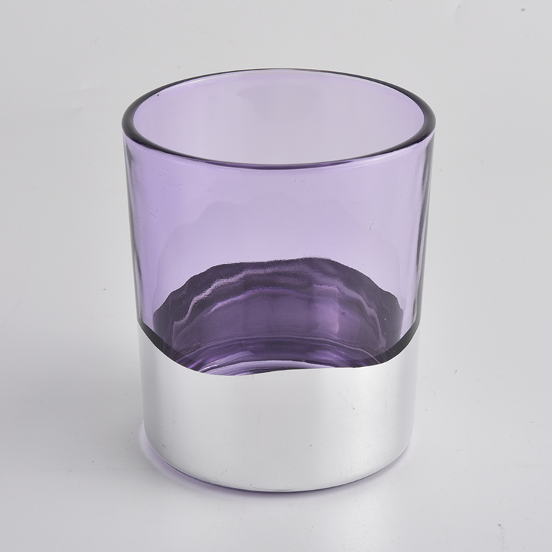 400ml electroplating and spray purple glass candle holder from Sunny Glassware