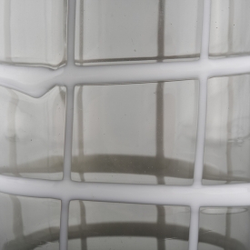 grey colored glass candle holders