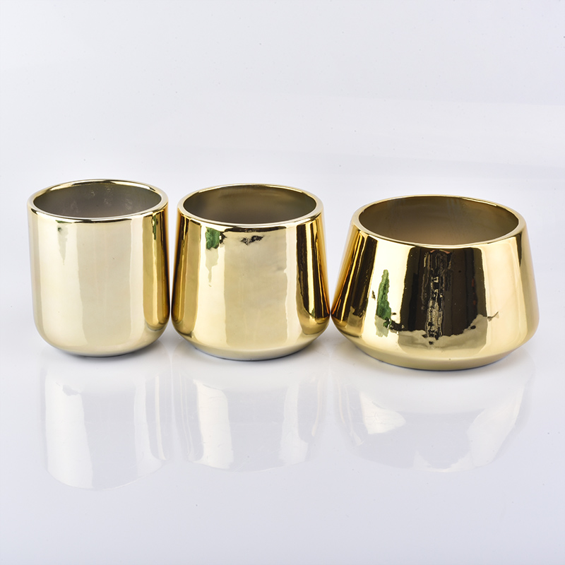 Popular Gold Ceramic Candle Jars