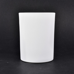 Matte White Glass Candle Jars For Decoration