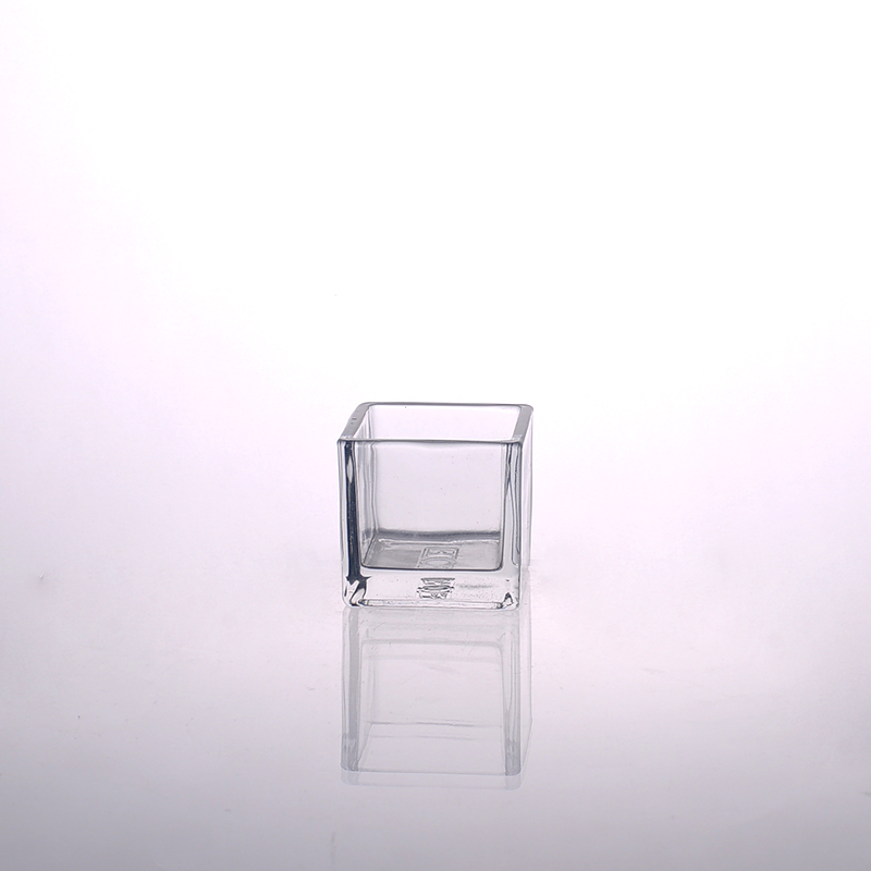 home decor square glass candle holders