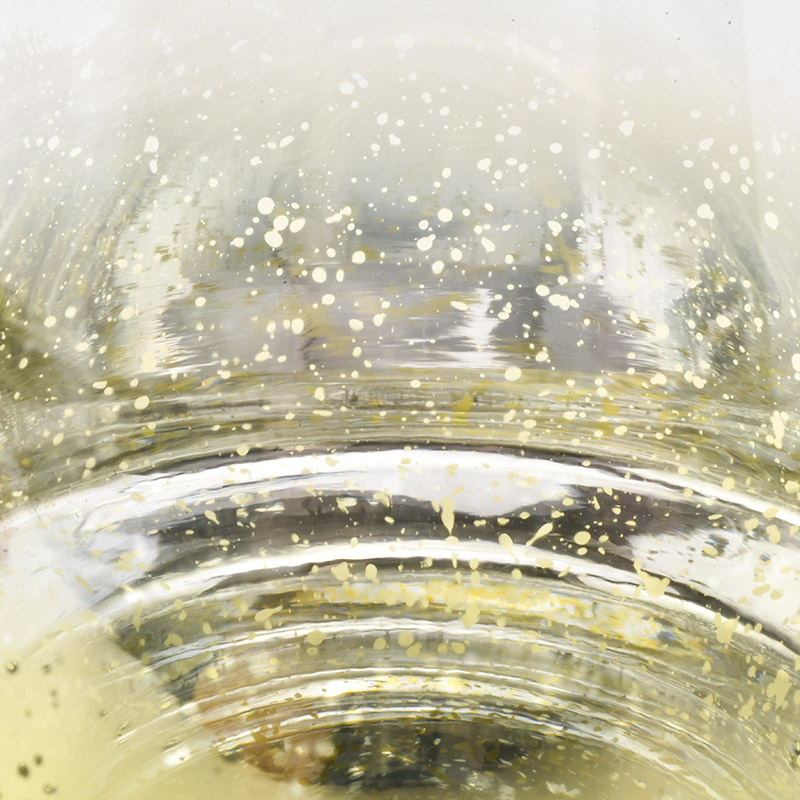 gold mercury glass candle jar