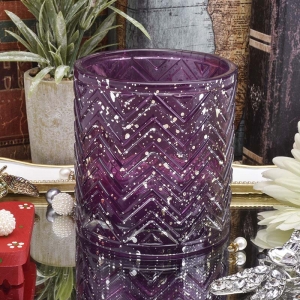 Luxury Geo Cut Glass Candle Holder For Christmas