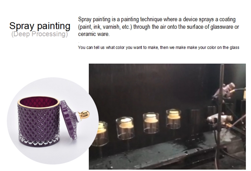 diamond glass soy candle jar