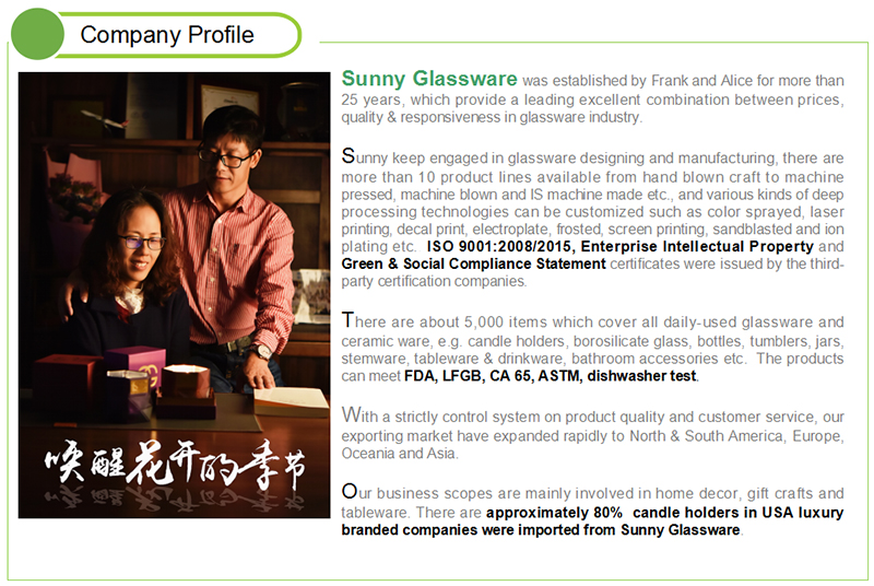 Wholesale 5oz 6oz customized luxury glass candle containers with lid