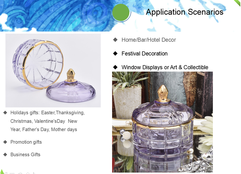 Wholesale 5oz 6oz customized luxury glass candle containers with lid