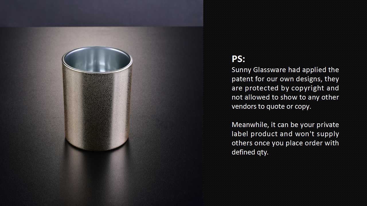 Candle Holder Glass With Electroplating Decoration
