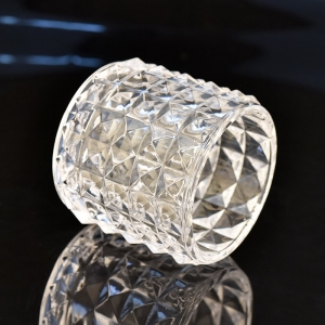 Hot sale crystal glass candle jar for candle making