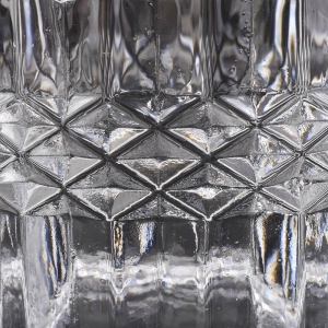 250ml elegantiška krištolinio stiklo žvakidė su dangteliu dekoravimui