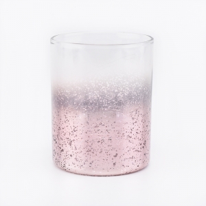 Luxury cao cấp kính nến holder 8oz trang trí nhà màu hồng