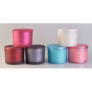 Candelero de cristal de la venta caliente 12oz con la decoración modificada para requisitos particulares