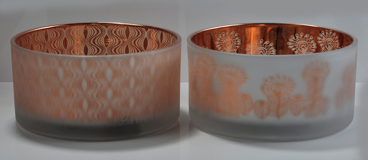 glass candle holders