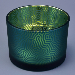 Large glass candle holders for 4 wick candles