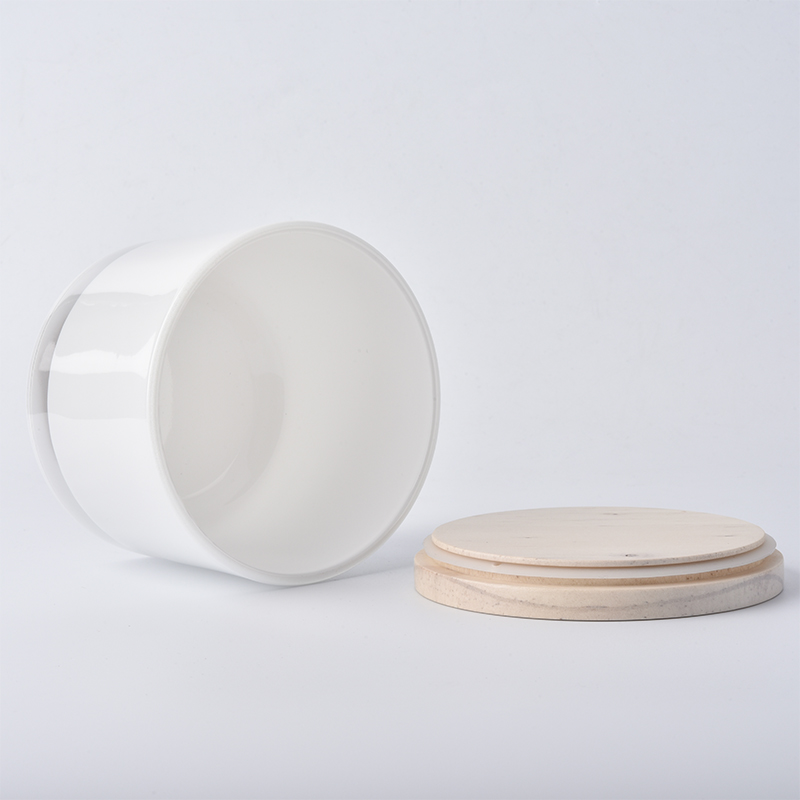 3-wick white glass candle jar with lid 3-wick white glass candle jar with lid