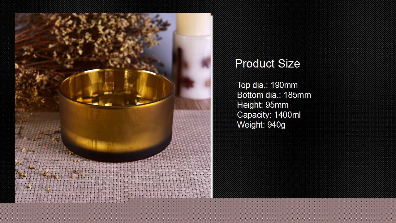 Large capacity 1800ml candle container for home scented candles
