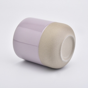 12oz Luxury Purple ceramic Candle Holders for Christmas Gift