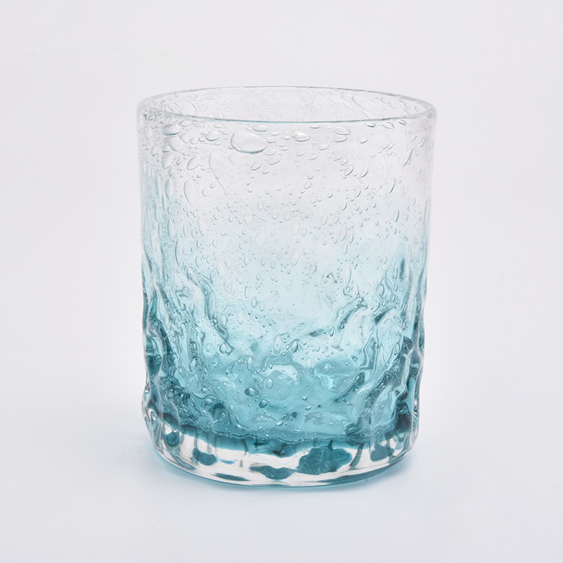 8oz Luxury Blue Dipped Glass Votive Candle Jars Home Decor Wholesales