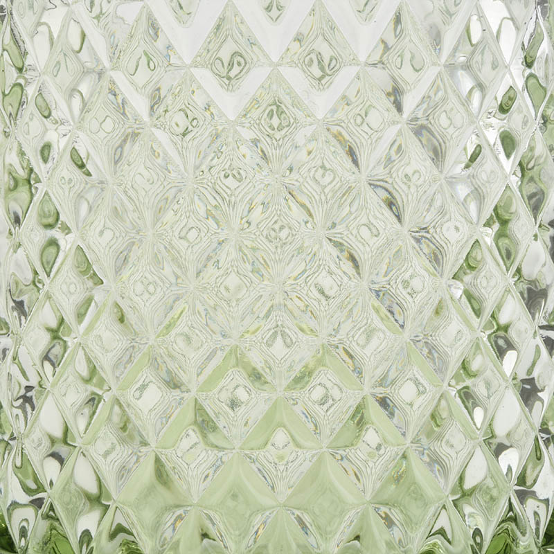 luxury green glass candle jar with lid home decor