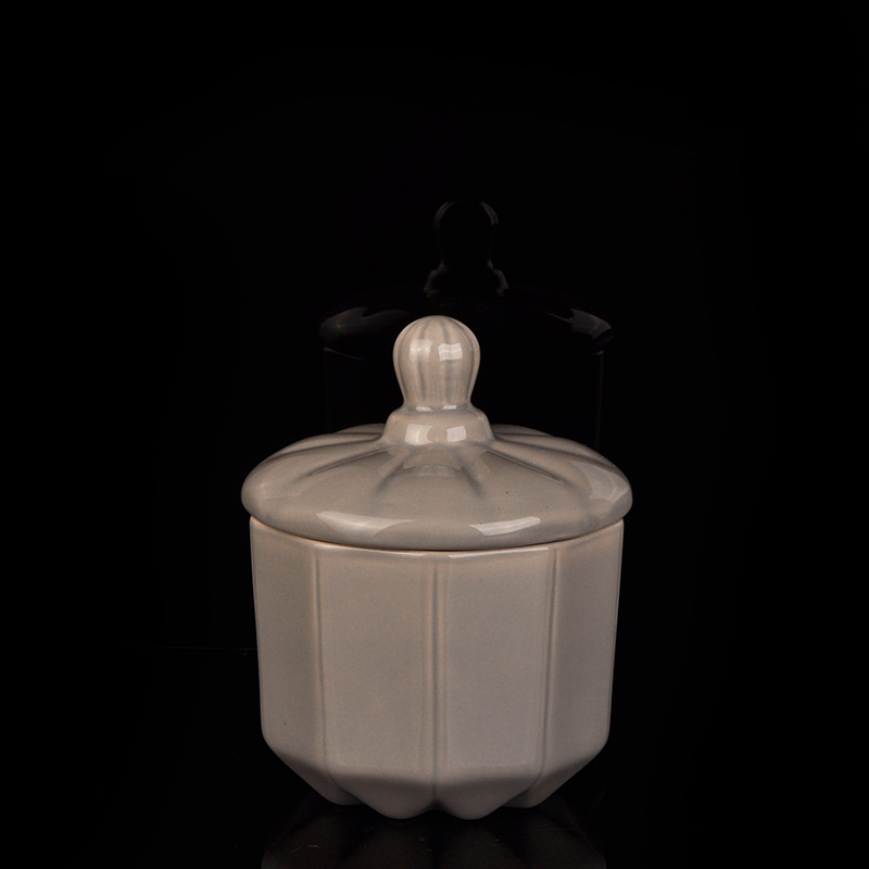 unique ceramic candle holder with lid