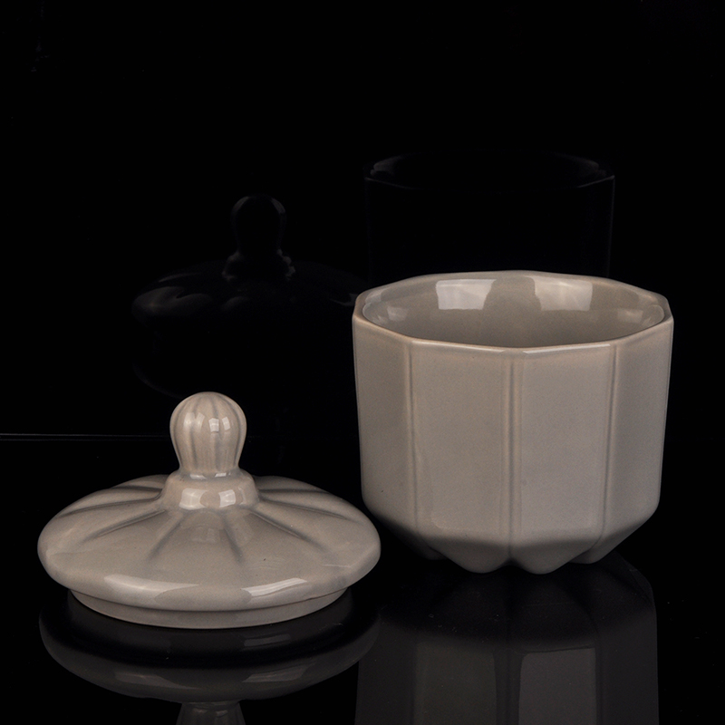 unique ceramic candle holder with lid