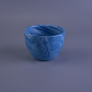 Mainit na Pagbebenta ng Marmol na pattern Ceramic Votive Candle Cup Iba't ibang Mga Sets na Kulay