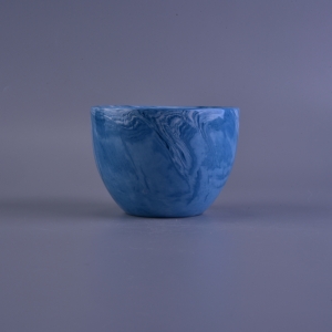 Mainit na Pagbebenta ng Marmol na pattern Ceramic Votive Candle Cup Iba't ibang Mga Sets na Kulay