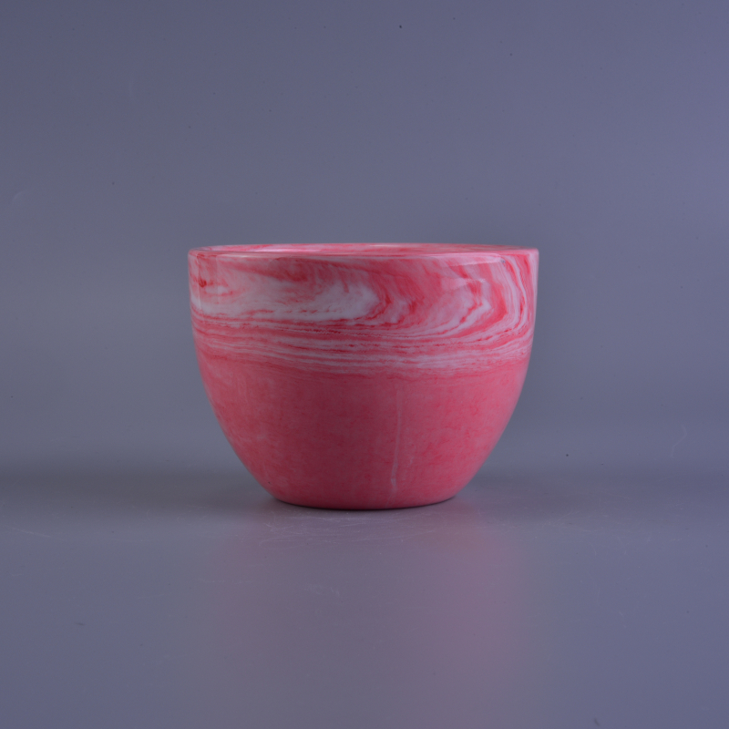 Marbling Ceramic Candle Holders Marbling Ceramic Candle Holders