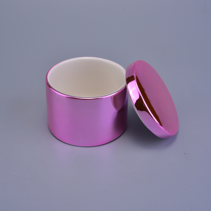 Custom Luxury Rose Gold Ceramic Candle Holder With Lids Custom Luxury Rose Gold Ceramic Candle Holder With Lids