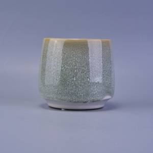 Crack glaze transmutation ceramic candle vessel