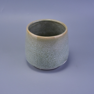 Crack glaze transmutation ceramic candle vessel